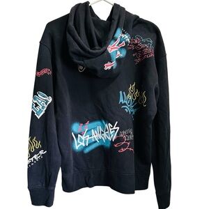 Hollister Black Graffiti Hoodie Men’s Medium